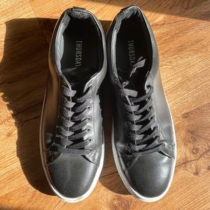 Thursday Men’s Black Low Top Leather Sneakers